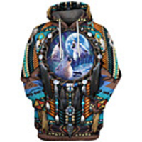 Inspired by American Indian American Indian Cosplay Costume Hoodie Terylene 3D Printing Hoodie For Men
