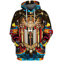 Inspired by American Indian American Indian Cosplay Costume Hoodie Terylene 3D Printing Hoodie For Men