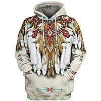 Inspired by American Indian American Indian Cosplay Costume Hoodie Terylene 3D Printing Hoodie For Men