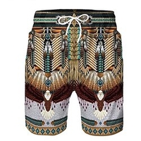 Inspired by American Indian Native American Anime Cartoon Polyster Anime 3D Harajuku Graphic Shorts For Men