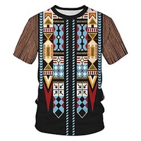 Inspired by American Indian Native American T-shirt Anime Polyster Anime 3D Harajuku Graphic T-shirt For Men