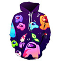 Inspired by Among us Cosplay Cosplay Costume Hoodie Terylene Graphic Prints Printing Hoodie For Men