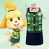 Inspired by Animal Crossing Isabelle Anime Cosplay Costumes Japanese Cosplay Suits Vest Shirt Skirt For Women