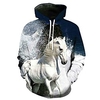 Inspired by Animal Horse Cosplay Costume Hoodie Plush Fabric 3D Printing Hoodie For Men