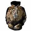 Inspired by Animal Lion Cosplay Costume Hoodie Plush Fabric 3D Printing Hoodie For Men