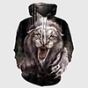 Inspired by Animal Lion Cosplay Costume Hoodie Plush Fabric 3D Printing Hoodie For Men