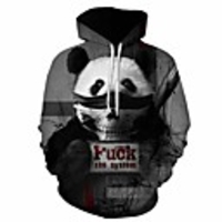 Inspired by Animal Panda Cosplay Costume Hoodie Plush Fabric 3D Printing Hoodie For Men
