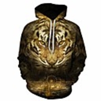 Inspired by Animal Tiger Cosplay Costume Hoodie Plush Fabric 3D Printing Hoodie For Men