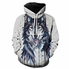 Inspired by Animal Wolf Cosplay Costume Hoodie Plush Fabric 3D Printing Hoodie For Men