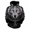 Inspired by Animal Wolf Cosplay Costume Hoodie Plush Fabric 3D Printing Hoodie For Men
