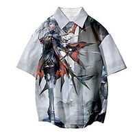 Inspired by Arknights Cosplay Costume Cartoon Terylene Anime Harajuku Graphic Kawaii Top For Men