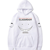 Inspired by Assassination Classroom Koro Sensei Hoodie Anime 100% Polyester Anime Harajuku Graphic Kawaii Hoodie For Men