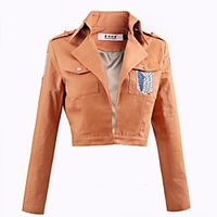 Inspired by Attack on Titan Cookie Anime Anime Cosplay Costumes Japanese Cosplay Tops / Bottoms Classic Long Sleeve Coat For Women
