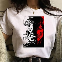 Inspired by Attack on Titan Cosplay Anime Cartoon Polyester / Cotton Blend Print Harajuku Graphic Kawaii T-shirt For Women