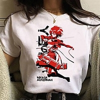 Inspired by Attack on Titan Cosplay Anime Cartoon Polyester / Cotton Blend Print Harajuku Graphic Kawaii T-shirt For Women