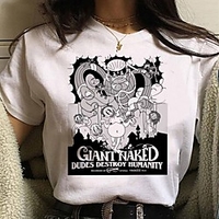 Inspired by Attack on Titan Cosplay Anime Cartoon Polyester / Cotton Blend Print Harajuku Graphic Kawaii T-shirt For Women