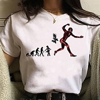 Inspired by Attack on Titan Cosplay Anime Cartoon Polyester / Cotton Blend Print Harajuku Graphic Kawaii T-shirt For Women