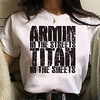 Inspired by Attack on Titan Cosplay Anime Cartoon Polyester / Cotton Blend Print Harajuku Graphic Kawaii T-shirt For Women