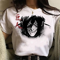Inspired by Attack on Titan Cosplay Anime Cartoon Polyester / Cotton Blend Print Harajuku Graphic Kawaii T-shirt For Women