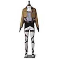 Inspired by Attack on Titan levi ackerman Anime Cosplay Costumes Japanese Cosplay Suits Solid Colored Long Sleeve Top Pants Apron For Men