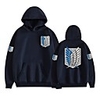 Inspired by Attack on Titan Mikasa Ackermann Cosplay Costume Hoodie Polyester / Cotton Blend Graphic Printing Hoodie For Men