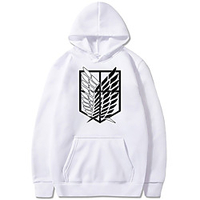 Inspired by Attack on Titan Wings of Freedom Hoodie Anime 100% Polyester Anime Harajuku Graphic Kawaii Hoodie For Men