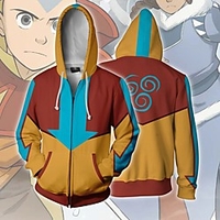 Inspired by Avatar: The Last Airbender Aang Cosplay Costume Hoodie Terylene 3D Printing Hoodie For Women