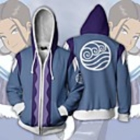 Inspired by Avatar: The Last Airbender Katara Cosplay Costume Hoodie Terylene 3D Printing Hoodie For Men