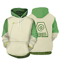 Inspired by Avatar: The Last Airbender TophBeifong Cosplay Costume Hoodie Terylene 3D Printing Hoodie For Women