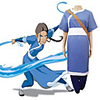 Inspired by Avatar:The Legend of Korra Katara Anime Cosplay Costumes Japanese Cosplay Suits Leotard / Onesie Pants Bag For Men
