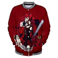 Inspired by Black Butler Brina Palencia Anime Cartoon Polyster Anime 3D Harajuku Graphic Outerwear For Men