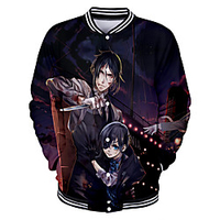 Inspired by Black Butler Brina Palencia Anime Cartoon Polyster Anime 3D Harajuku Graphic Outerwear For Men
