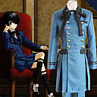 Inspired by Black Butler Ciel Phantomhive Anime Cosplay Costumes Japanese Cosplay Suits Solid Colored Long Sleeve Cravat Shirt Top For Men