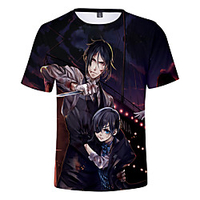 Inspired by Black Butler Cosplay Anime Cartoon 100% Polyester 3D Harajuku Graphic Kawaii T-shirt For Women