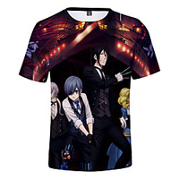 Inspired by Black Butler Cosplay Anime Cartoon 100% Polyester 3D Harajuku Graphic Kawaii T-shirt For Women
