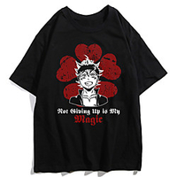 Inspired by Black Clover Cosplay Anime Cartoon Polyester / Cotton Blend Print Harajuku Graphic Kawaii T-shirt For Women
