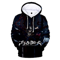 Inspired by Black Clover Cosplay Cosplay Costume Hoodie Polyester / Cotton Blend Graphic Printing Hoodie For Women