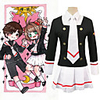 Inspired by Card Captor Kinomoto Sakura Anime Cosplay Costumes Japanese Cosplay Suits Shirt Top Skirt For Women