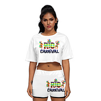 Inspired by Carnaval do Brasil Samba Pa Ti T-shirt Crop Top 100% Polyester Anime 3D Harajuku Graphic Shorts For Men