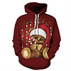 Inspired by Christmas Cat Christmas Trees Deer Hoodie Polyester / Cotton Blend 3D Printing Hoodie For Men