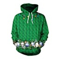 Inspired by Christmas Christmas Trees Jingle Bell Hoodie Polyester / Cotton Blend 3D Printing Hoodie For Men