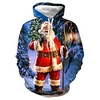 Inspired by Christmas Santa Claus Christmas Trees Hoodie Polyester / Cotton Blend 3D Printing Hoodie For Men