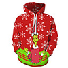 Inspired by Christmas Santa Claus Hoodie Polyester / Cotton Blend 3D Printing Hoodie For Men