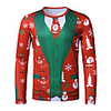 Inspired by Christmas Santa Claus T-shirt Polyester / Cotton Blend Print Printing Hoodie For Men