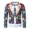 Inspired by Christmas Santa Claus T-shirt Polyester / Cotton Blend Print Printing Hoodie For Men