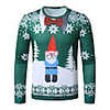 Inspired by Christmas Santa Claus T-shirt Polyester / Cotton Blend Print Printing Hoodie For Men
