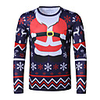 Inspired by Christmas Santa Claus T-shirt Polyester / Cotton Blend Print Printing Hoodie For Men
