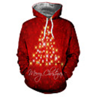 Inspired by Christmas Snowman Santa Claus Hoodie Polyester / Cotton Blend 3D Printing Hoodie For Men