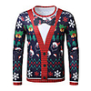 Inspired by Christmas Snowman T-shirt Polyester / Cotton Blend Print Printing Hoodie For Men