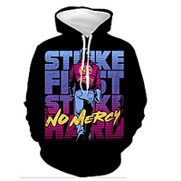 Inspired by Cobra Kai Karate Kid Hoodie Anime 100% Polyester Anime 3D Harajuku Graphic Hoodie For Men